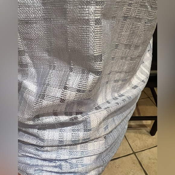 ENGLISH FACTORY Gridded baby blue dress size Small NWT with white slip dress - Picture 8 of 17